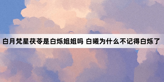 白月梵星茯苓是白烁姐姐吗 白曦为什么不记得白烁了