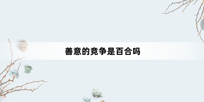 善意的竞争是百合吗