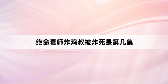 绝命毒师炸鸡叔被炸死是第几集