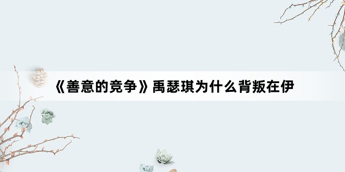 《善意的竞争》禹瑟琪为什么背叛在伊