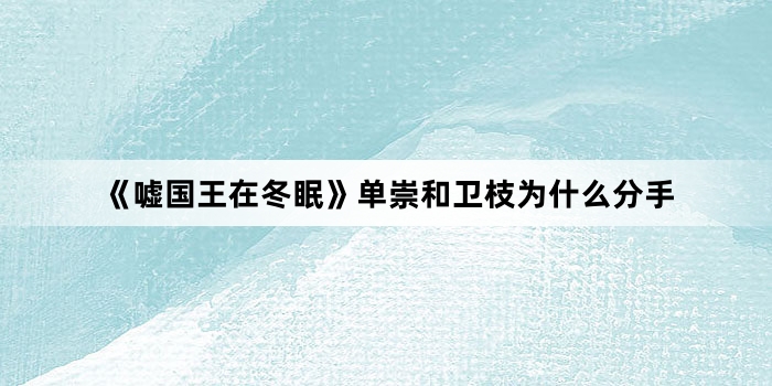 《嘘国王在冬眠》单崇和卫枝为什么分手