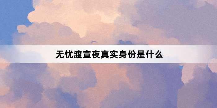 无忧渡宣夜真实身份是什么