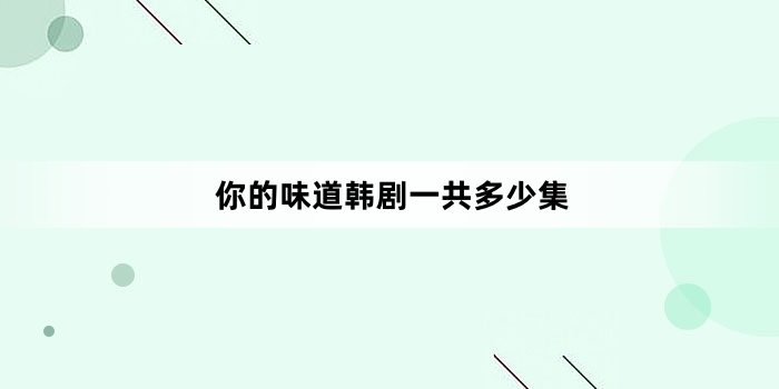 你的味道韩剧一共多少集