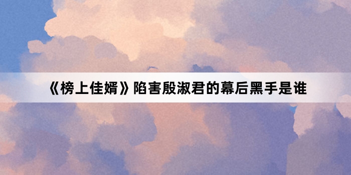 《榜上佳婿》陷害殷淑君的幕后黑手是谁