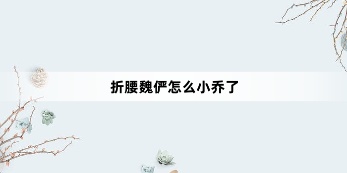 折腰魏俨怎么小乔了