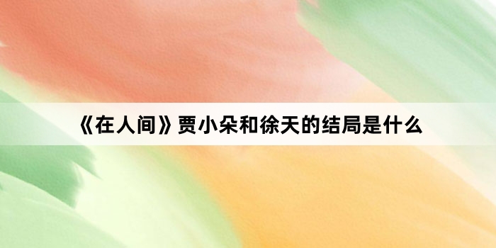 《在人间》贾小朵和徐天的结局是什么