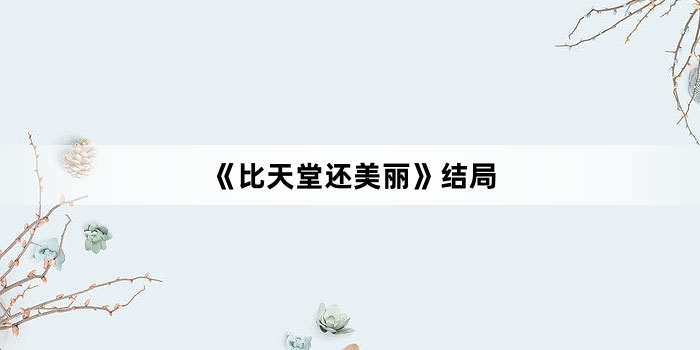 《比天堂还美丽》结局