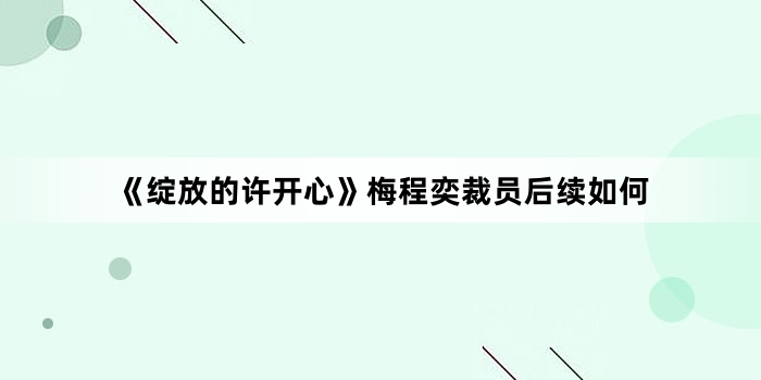 《绽放的许开心》梅程奕裁员后续如何