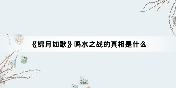 ��������衷��ˮ֮ս��������ʲô