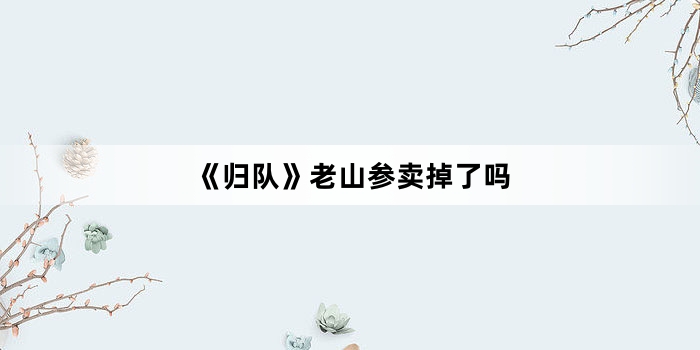 《归队》老山参卖掉了吗