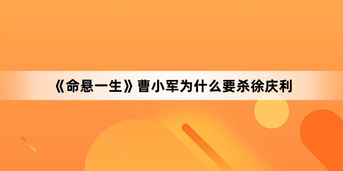 ������һ������С��ΪʲôҪɱ������