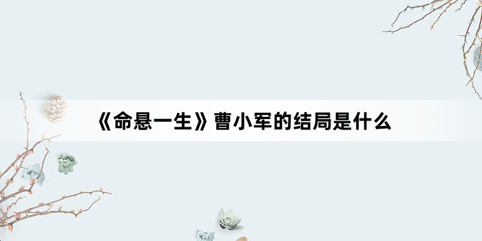 《命悬一生》曹小军的结局是什么