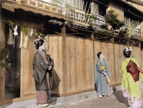 一百年前的日本人古香古色的年俗老照片